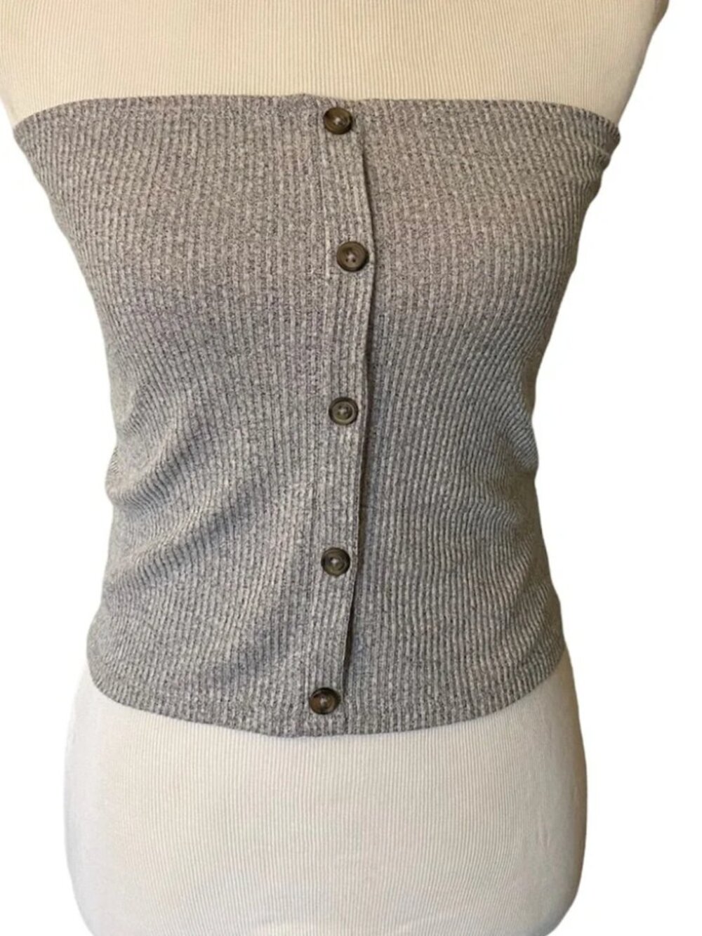 Gray Strapless American Eagle top size large